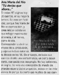 "Tú decías que ahora...".