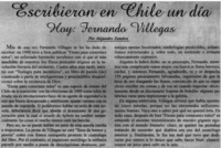 Escribieron en Chile un día : Fernando Villegas