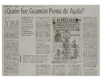 Quién fue Guamán Poma de Ayala?