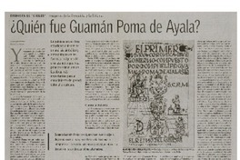 Quién fue Guamán Poma de Ayala?