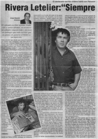 Rivera Letelier : Siempre fui un lobo solitario : [entrevistas]
