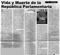 Vida y muerte de la República Parlamentaria