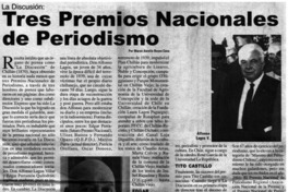 Tres Premios Nacionales de Periodismo