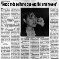 Nada más solitario que escribir una novela : [entrevistas]