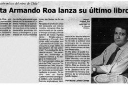 Poeta Armando Roa lanza su último libro