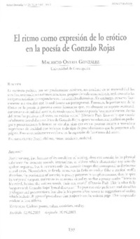 El ritmo como expresión de lo erótico en la poesía de Gonzalo Rojas