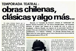 Obras chilenas clásicas y algo más ...