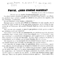 Parral, ¿una ciudad maldita?