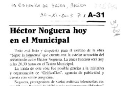 Héctor Noguera hoy en el Municipal