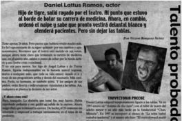 Daniel Lattus Ramos, actor : [entrevistas]