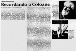Recordando a Coloane