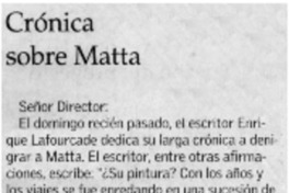 Crónica sobre Matta