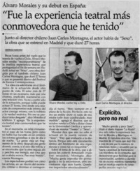 Fue la experiencia teatral más conmovedora que he tenido"