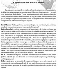Conversación con Pedro Lemebel : [entrevistas]