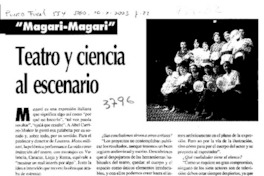 Teatro y ciencia al escenario [entrevistas]