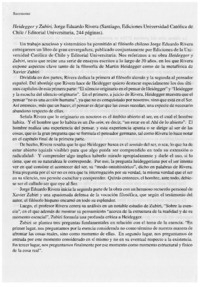 Heidegger y Zubiri, Jorge Eduardo Rivera