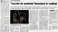 Lección de anatomía" desnudará la realidad