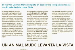 Un animal mudo levanta la vista.