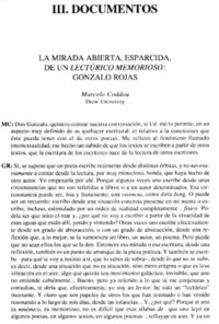 La mirada abierta, esparcida, de un lectúrico memorioso: Gonzalo Rojas [entrevistas]
