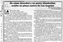 De cómo descubrí a un poeta clandestino, oculto en pleno centro de Los Angeles