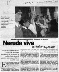 Neruda vive en futuros poetas.