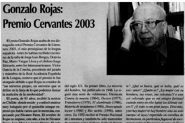 Gonzalo Rojas: Premio Cervantes 2003