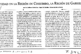 La identidad en la región de Coquimbo, la región de Gabriela Mistral