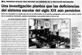 Una investigación plantea que las deficiencias del sistema escolar del siglo XIX aún persisten
