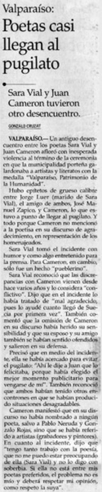 Poetas casi llegan al pugilato