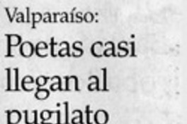 Poetas casi llegan al pugilato