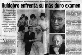 Huidobro enfrenta su más duro exámen