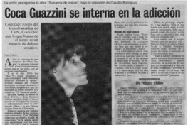 Coca Guazzini se interna en la adicción