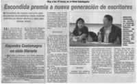 Escondida premia a nueva generación de escritores.