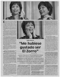 Me hubiese gustado ser El Zorro