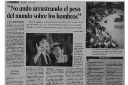 No ando arrastrando el peso del mundo en mis hombros