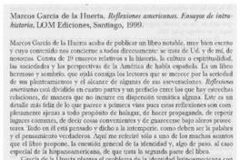 Reflexiones americanas. Ensayos de intrahistoria