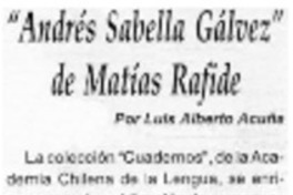 Andrés Sabella Gálvez de Matías Rafide