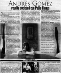 Andrés Gómez reedita sociedad con Pablo Illanes