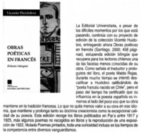 Obras poéticas en Francés.