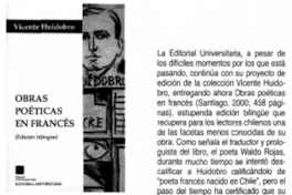 Obras poéticas en Francés.