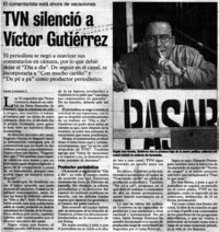 TVN silenció a Víctor Gutiérrez