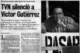 TVN silenció a Víctor Gutiérrez