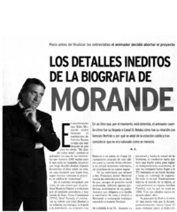 Los detalles inéditos de la biografía de Morandé