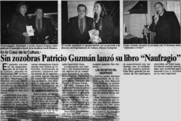 Sin zozobras Patricio Guzmán lanzó su libro "Naufragio".