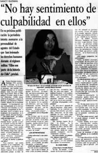 No hay sentimiento de culpabilidad en ellos" : [entrevistas]