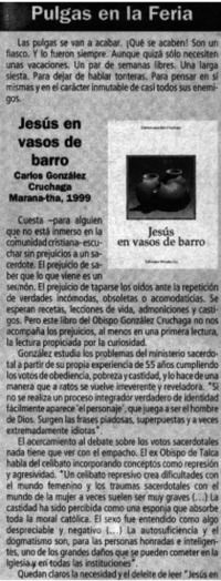 Jesús en vasos de barro.