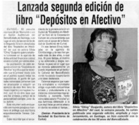 Lanzada segunda edición de libro "Dépositos en Afectivo"