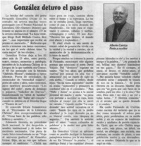 González detuvo el paso