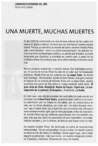 Una muerte, muchas muertes