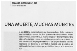 Una muerte, muchas muertes